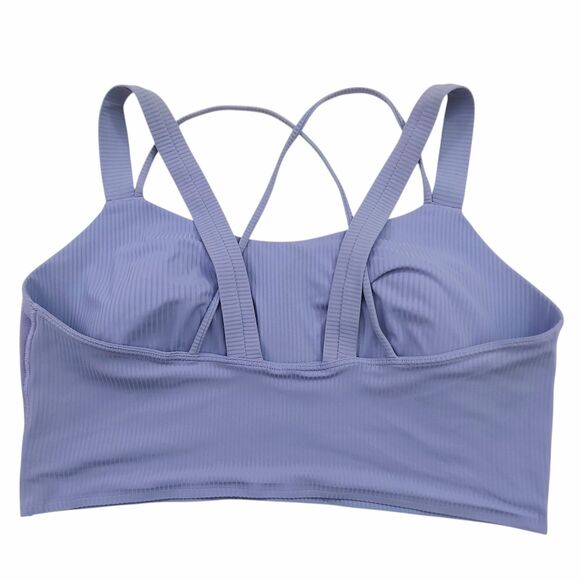 Lululemon Ribbed Bra Womens 10/12 Lilac Like a Cloud Longline D/DD Cup Yoga - Picture 4 of 12